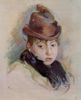 Berthe Morisot : Young Woman in a Hat, Henriette Patte